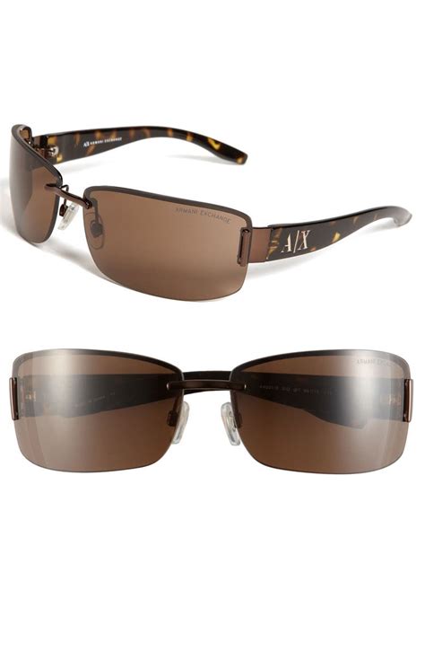 white armani sunglasses|armani exchange women rimless sunglasses.